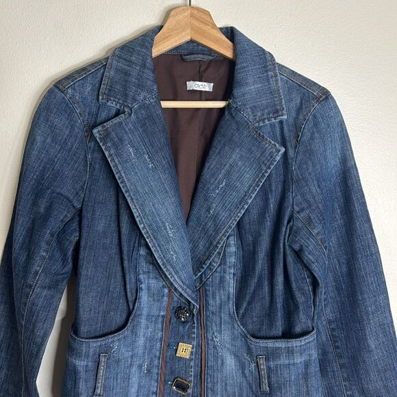 Vtg cache ladies denim thick jacket size 12 - Picture 2 of 10